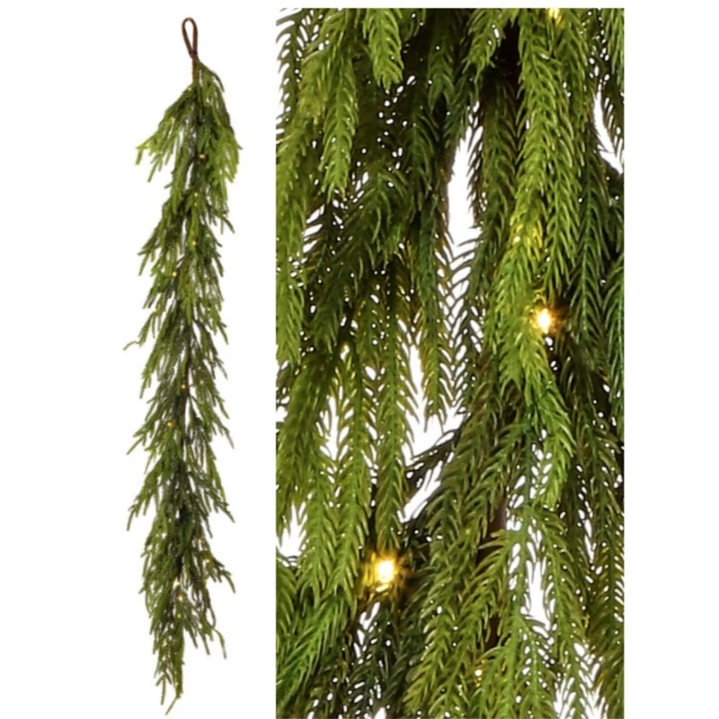 60″ LED Real Touch Norfolk Garland