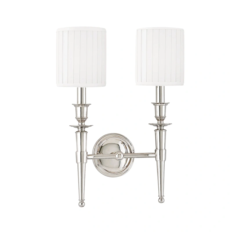 Abington 2 Light Wall Sconce // Polished Nickel