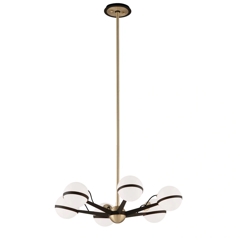 Ace Chandelier // Textured Bronze Brushed Brass