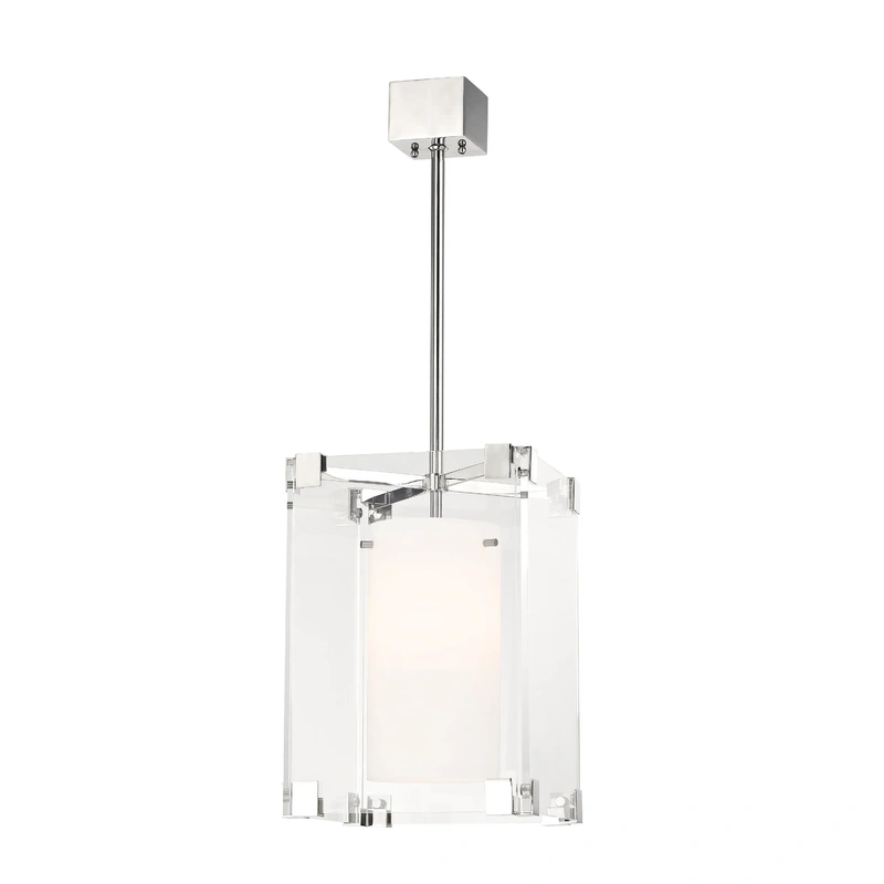 Achilles 1 Light Small Pendant // Polished Nickel