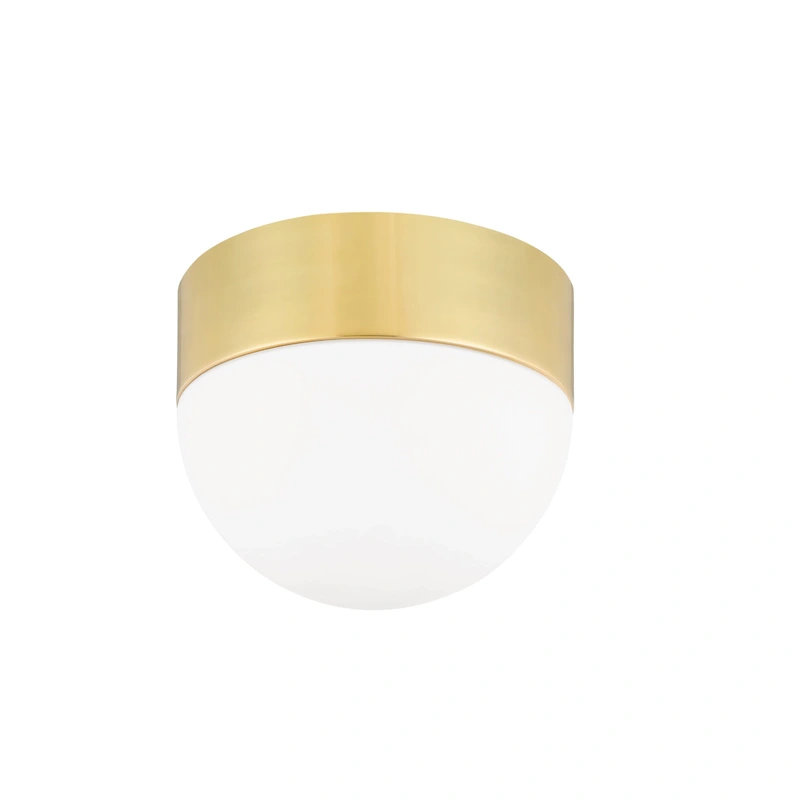 Adams 2 Light Small Flush Mount // Aged Brass