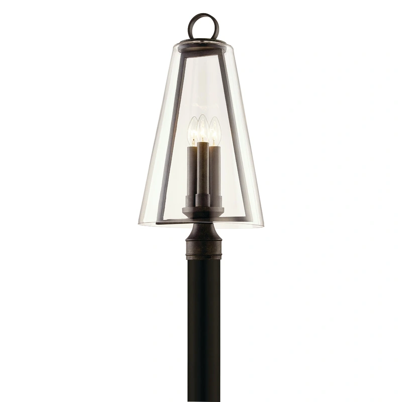 Adamson 3 Light Post // French Iron