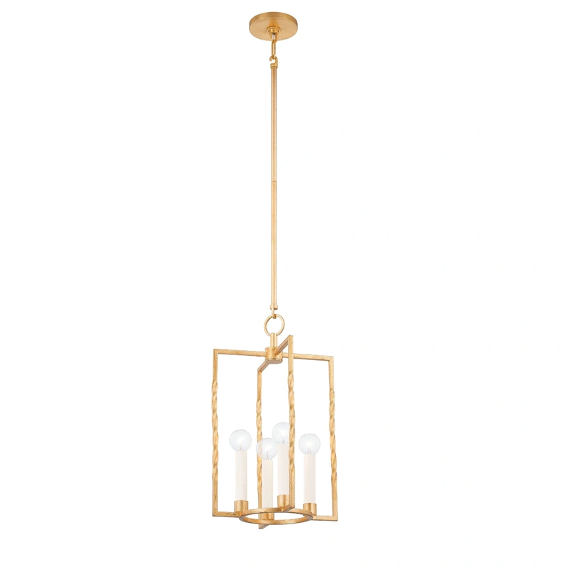 Adelaide 4 Light Lantern // Vintage Gold Leaf // Large