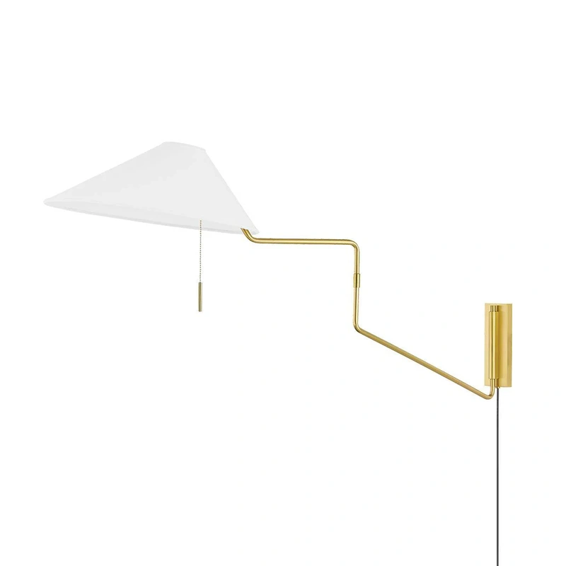 Aisa 1 Light Portable Wall Sconce // Aged Brass