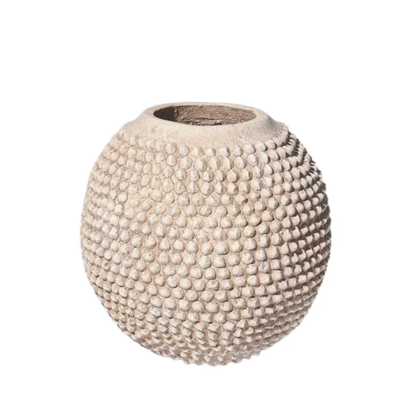 Aldan Studded Cement Vase // XL