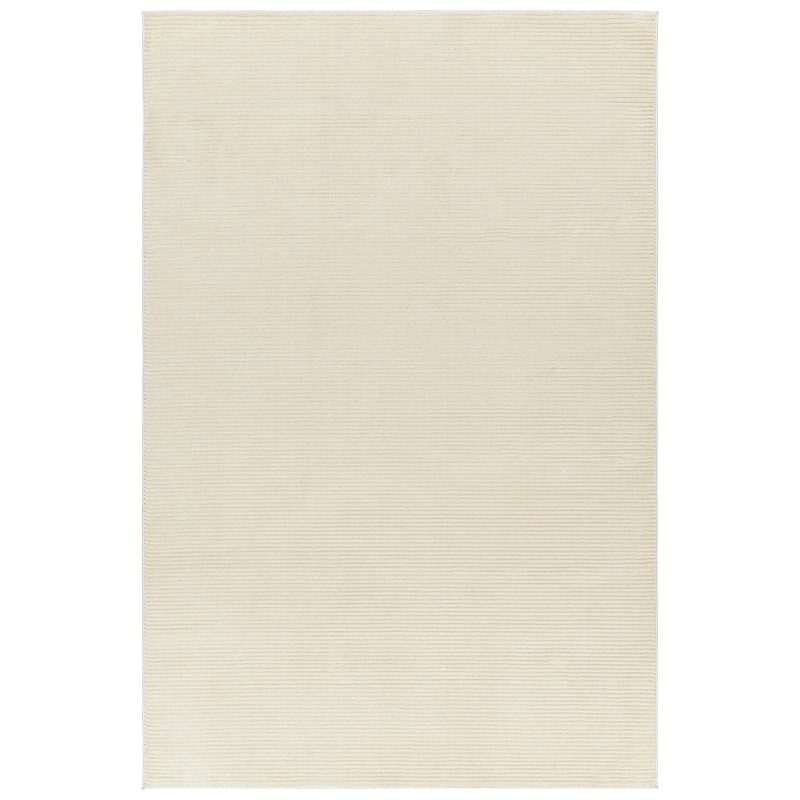 Alder Wave Machine Washable Rug // Cream