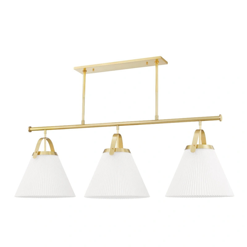 Aldridge 3 Light Island Light // Aged Brass