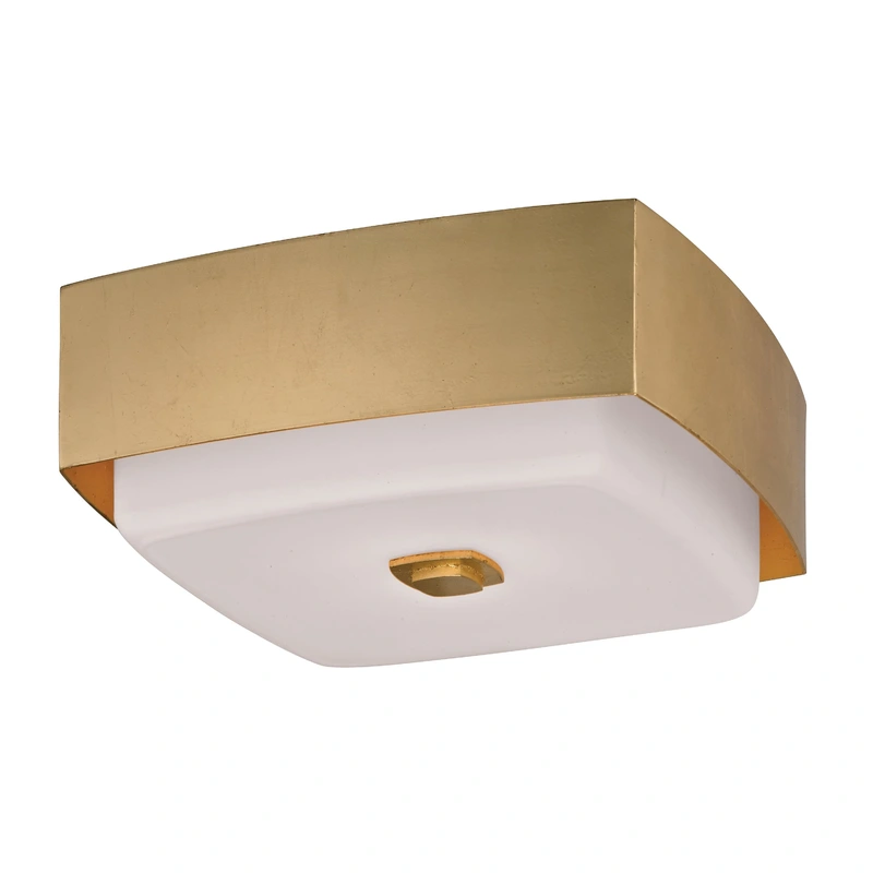 Allure 1 Light Ceiling Flush // Gold Leaf // Large