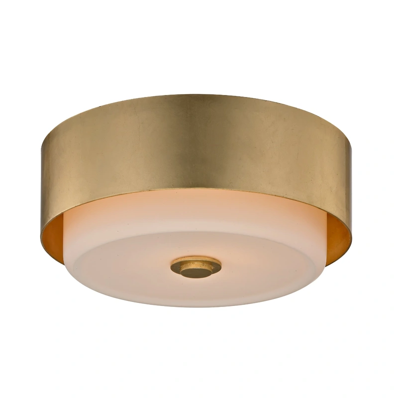 Allure 1 Light Ceiling Flush // Gold Leaf // Medium