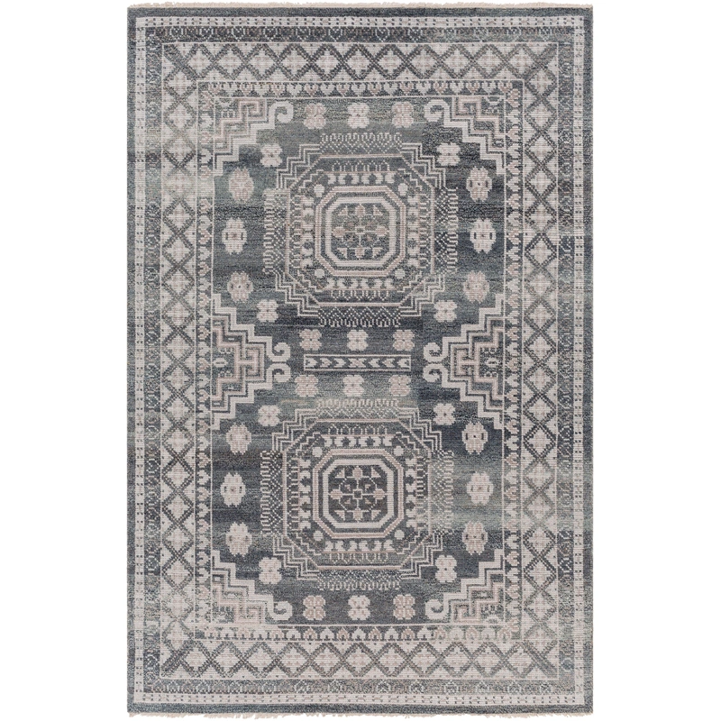 Almeria Area Rug // Black & Medium Gray