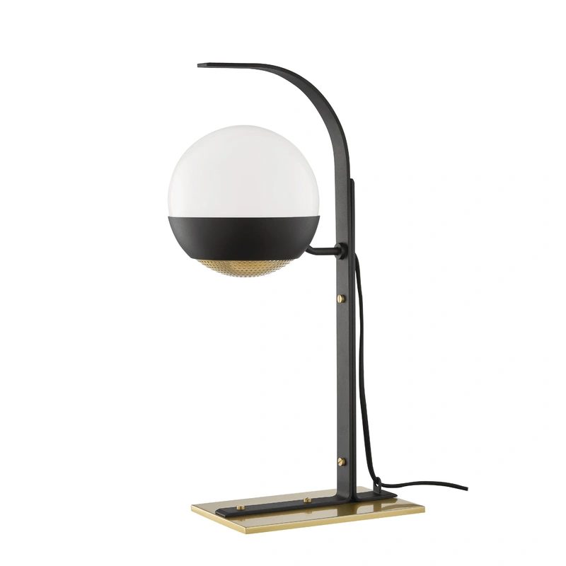 Aly 1 Light Table Lamp // Aged Brass & Black