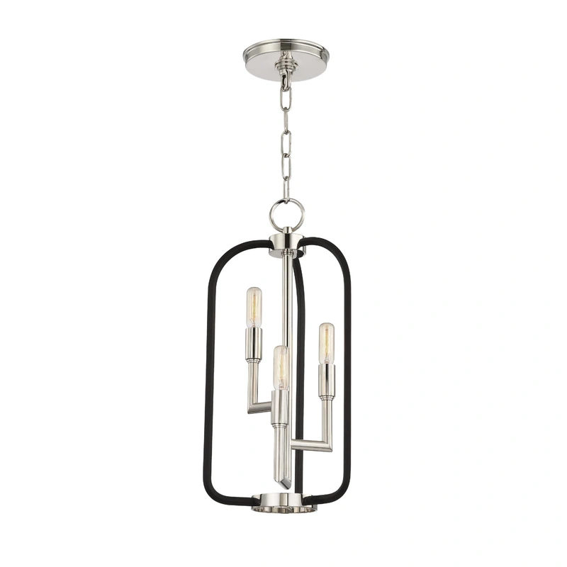 Angler 3 Light Chandelier // Polished Nickel