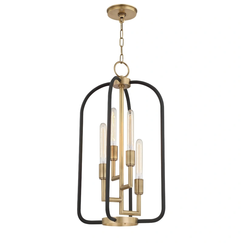 Angler 4 Light Chandelier // Aged Brass