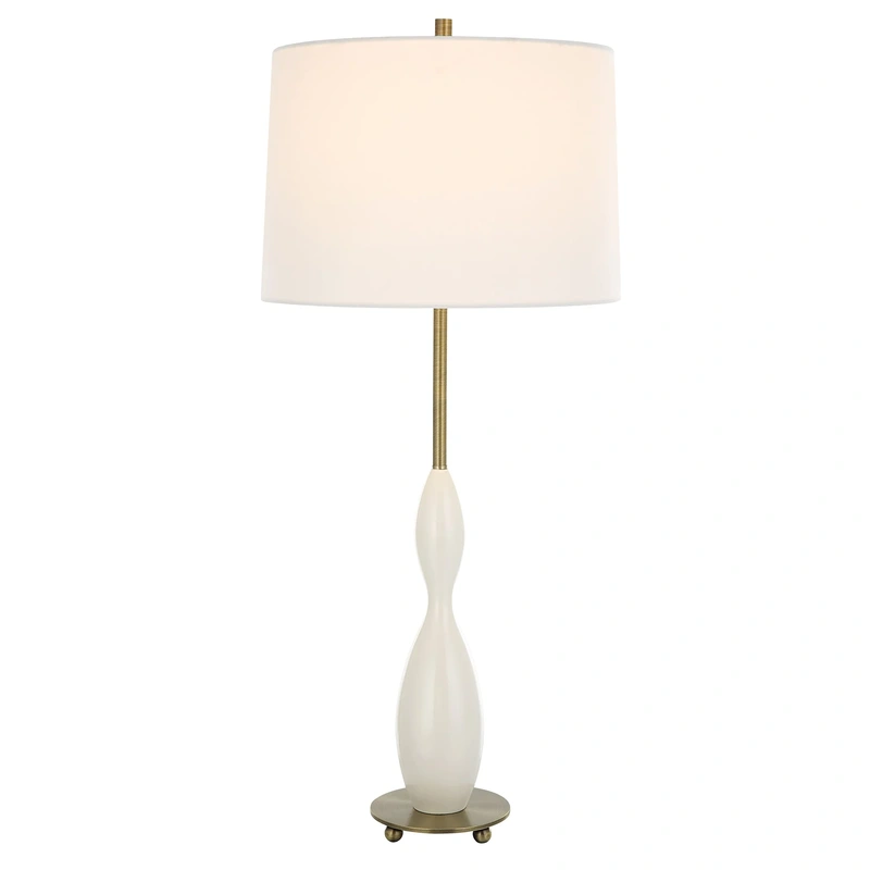 Annora Glossy White Table Lamp