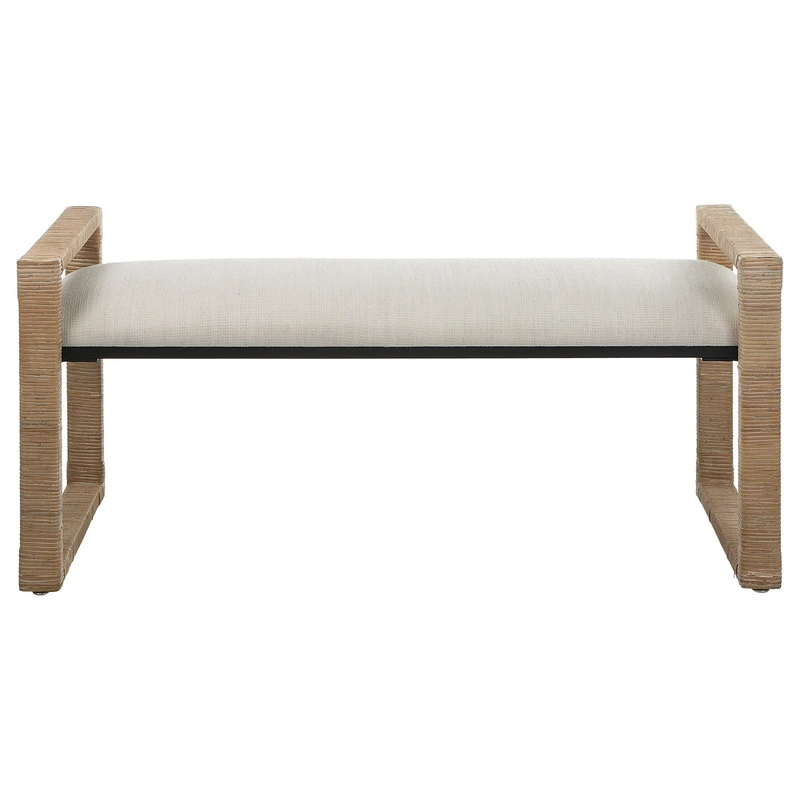 Areca Coastal Rattan Bench