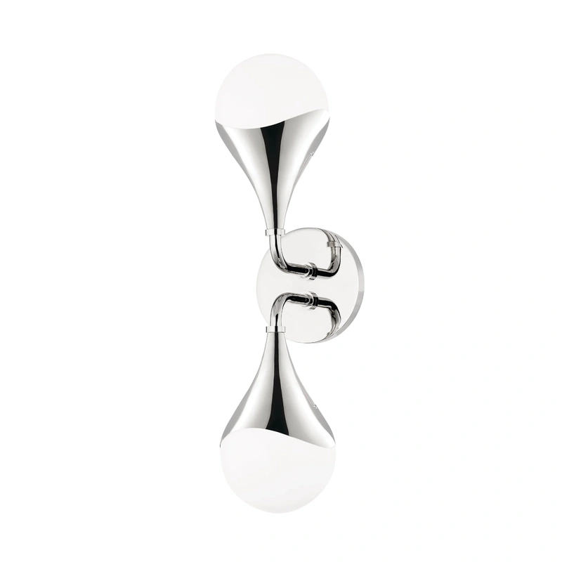 Ariana 2 Light Bath Bracket // Polished Nickel