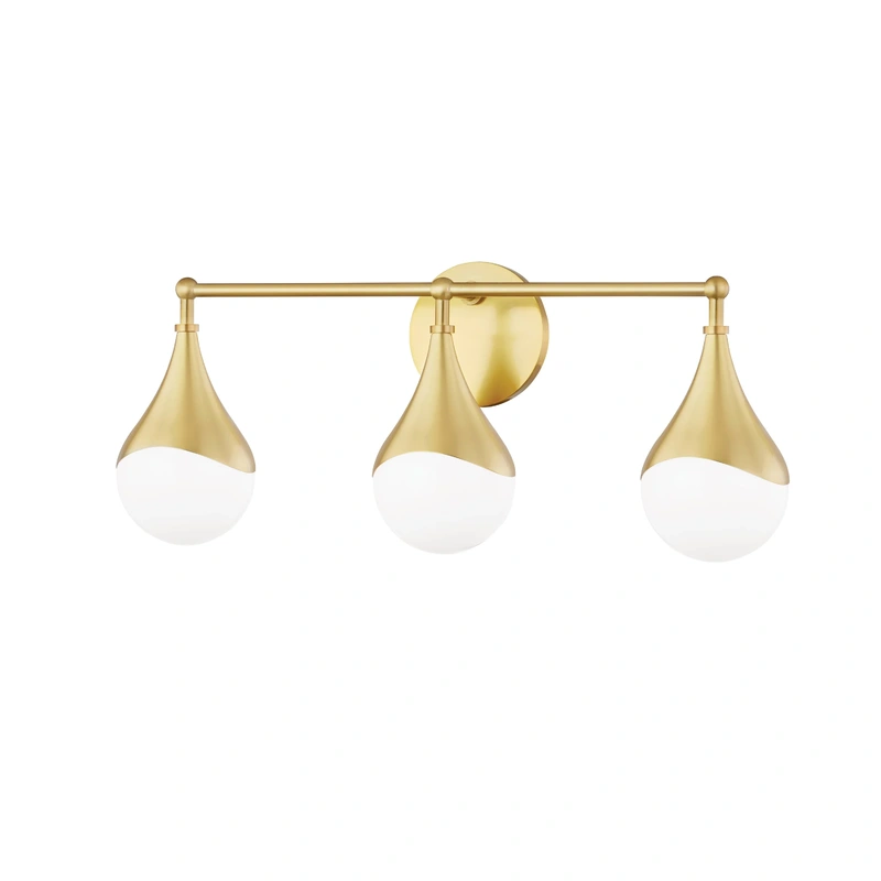 Ariana 3 Light Bath Bracket // Aged Brass