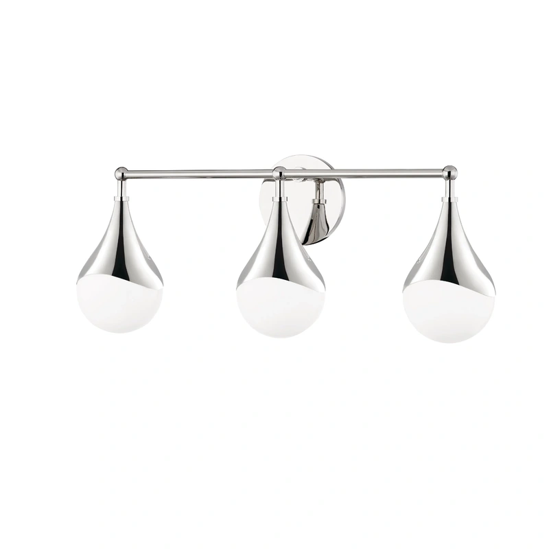 Ariana 3 Light Bath Bracket // Polished Nickel