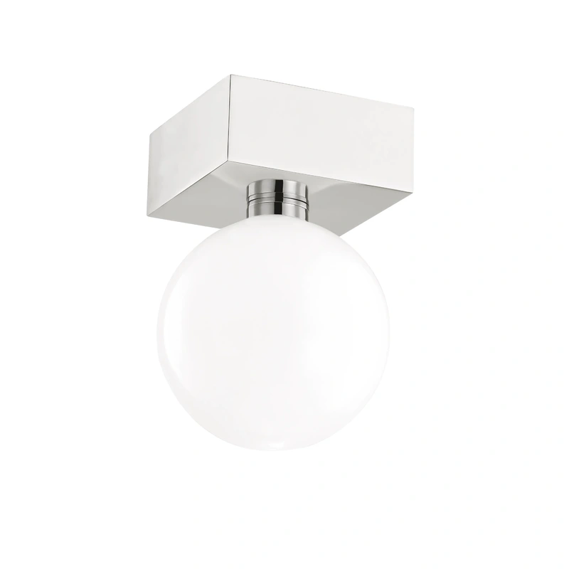 Aspyn 1 Light Flush Mount // Polished Nickel