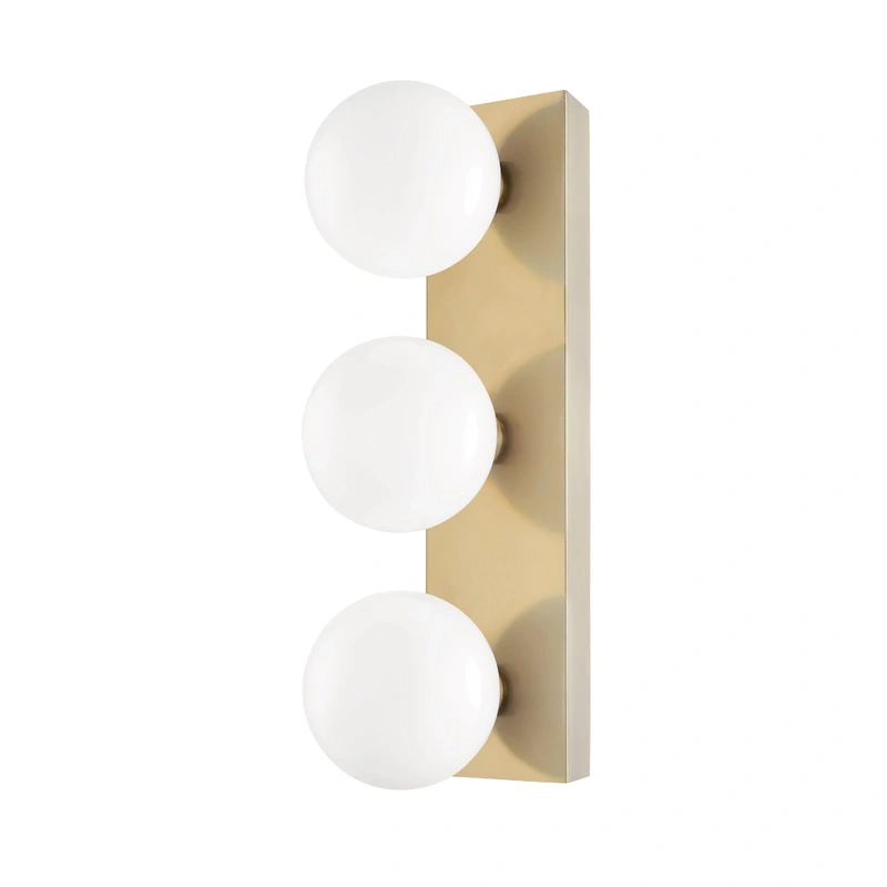 Aspyn 3 Light Bath Bracket // Aged Brass