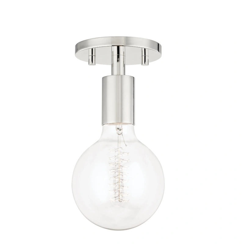 Ava 1 Light Semi Flush // Polished Nickel