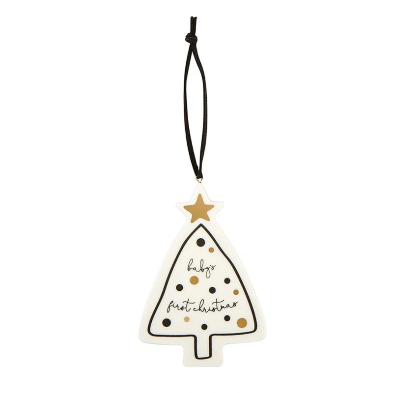 Baby’s 1st Christmas Ornament // Black Tree