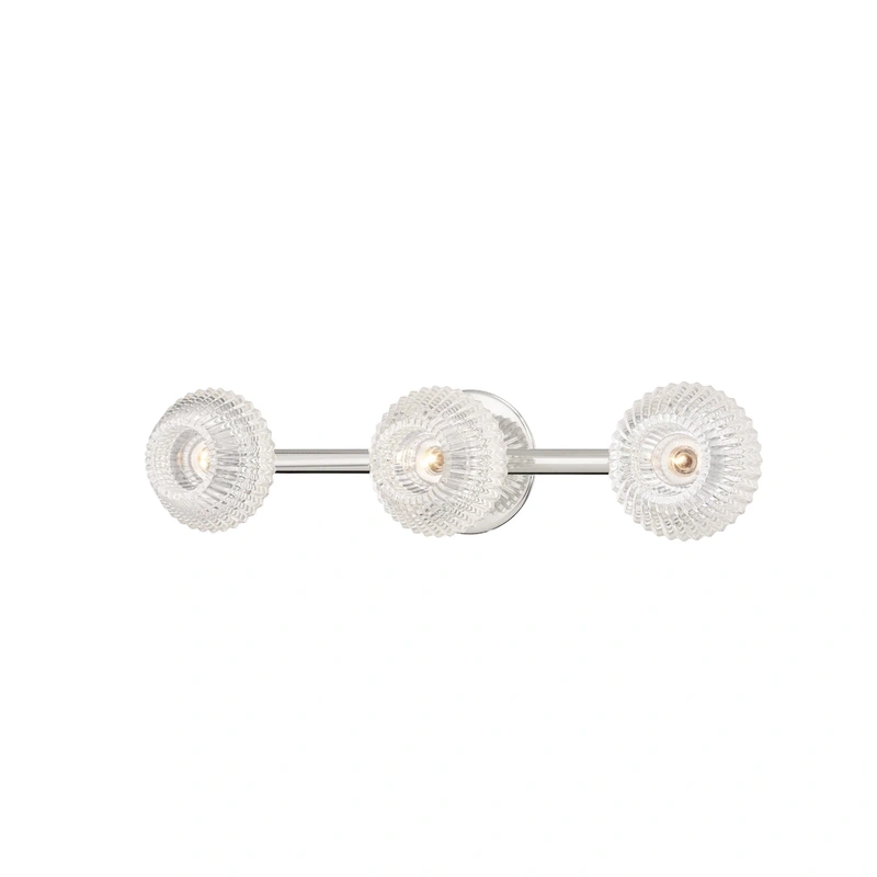 Barclay 3 Light Bath Bracket // Polished Nickel