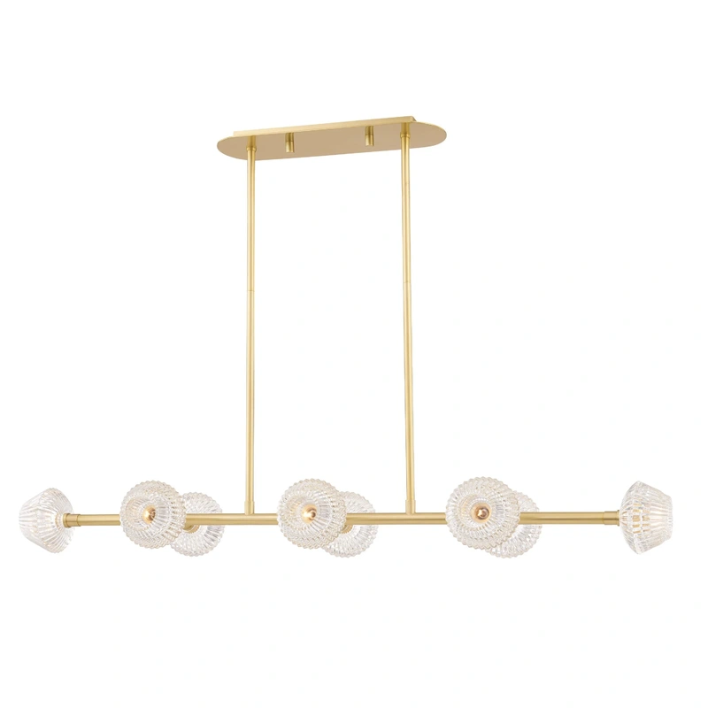 Barclay 8 Light Island Light // Aged Brass