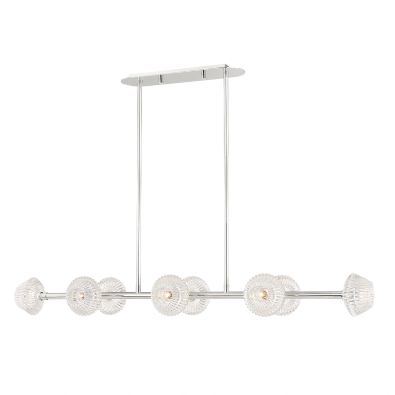 Barclay 8 Light Island Light // Polished Nickel