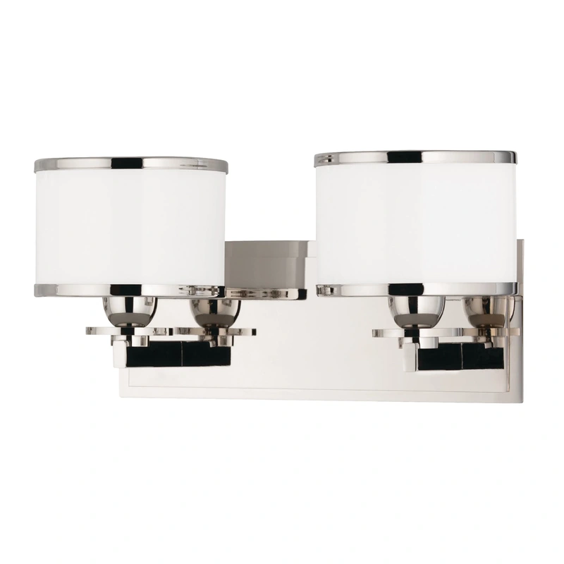 Basking Ridge 2 Light Bath Bracket // Polished Nickel