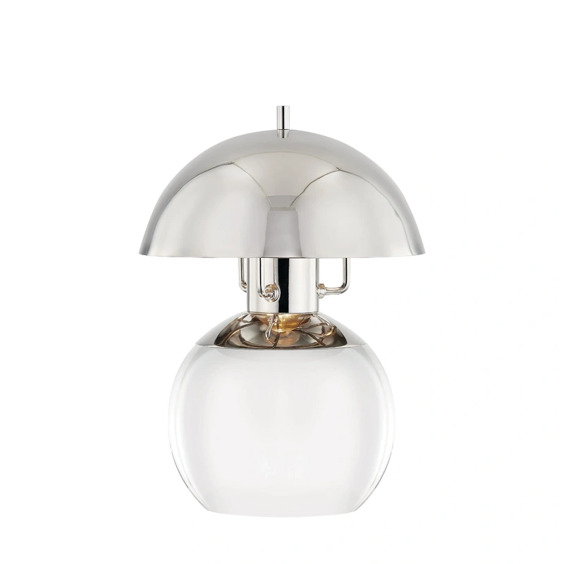 Bayside 1 Light Small Table Lamp // Polished Nickel