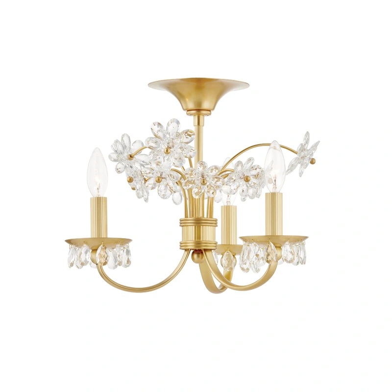 Beaumont 3 Light Flush Mount // Aged Brass