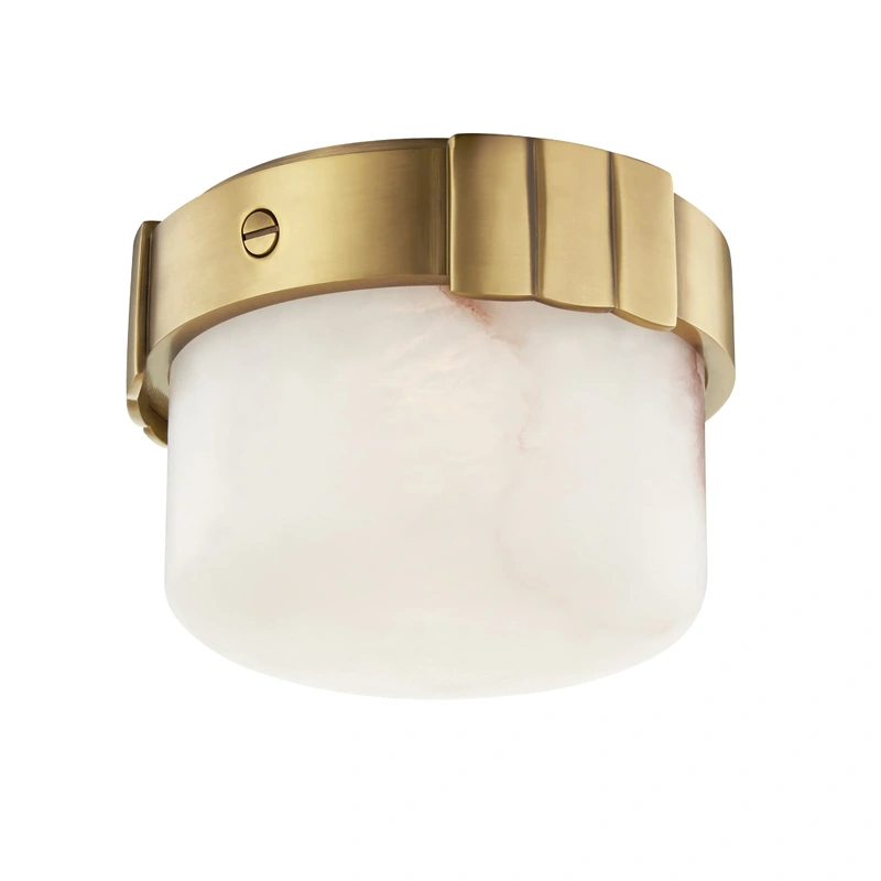 Beckett Led Flush Mount // Aged Brass