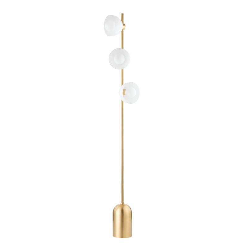 Belle 1 Light Floor Lamp // Aged Brass