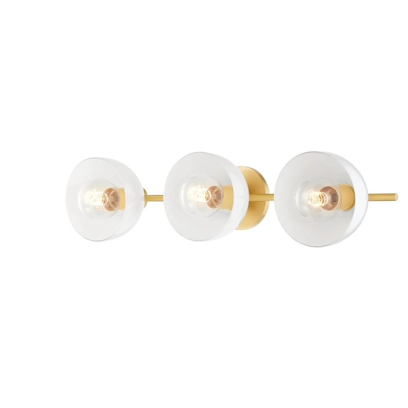 Belle 3 Light Bath Sconce // Aged Brass