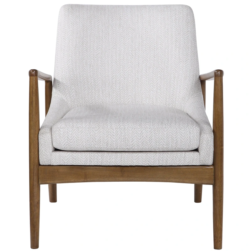 Bev White Accent Chair