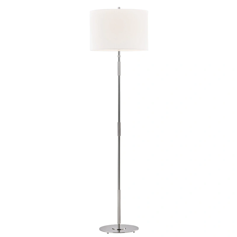 Bowery 1 Light Floor Lamp // Polished Nickel