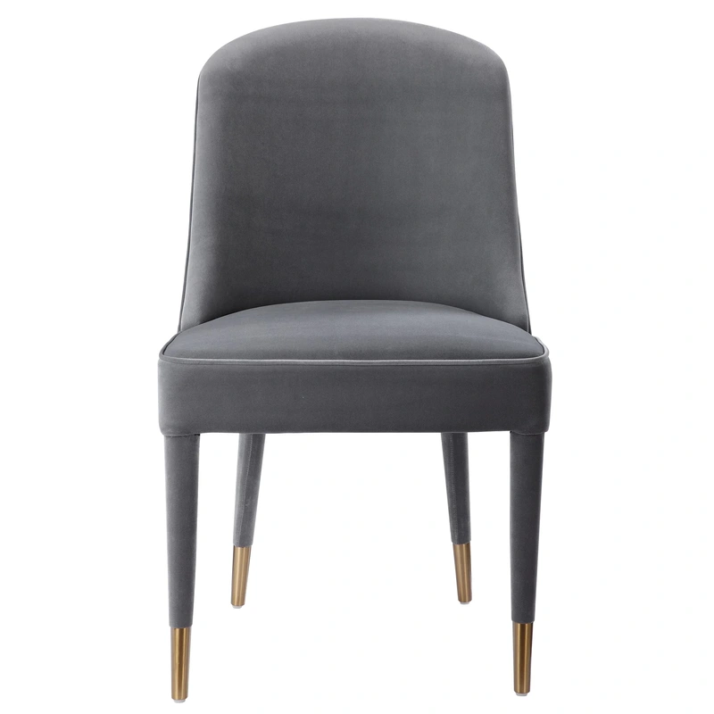 Brie Armless Chair, Gray, Set Of 2