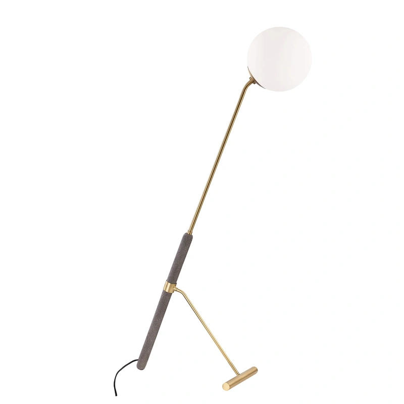 Brielle 1 Light Floor Lamp // Aged Brass