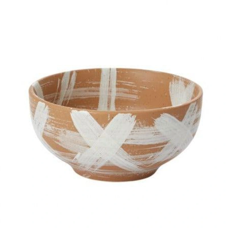 Brush Stroke Terracotta Bowl