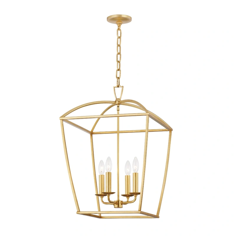 Bryant 4 Light Medium Pendant // Gold Leaf