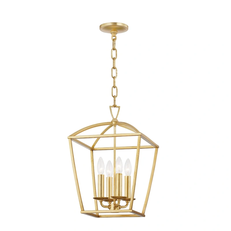 Bryant 4 Light Small Pendant // Gold Leaf