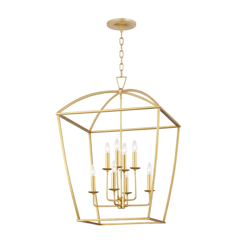 Bryant 8 Light Large Pendant // Gold Leaf