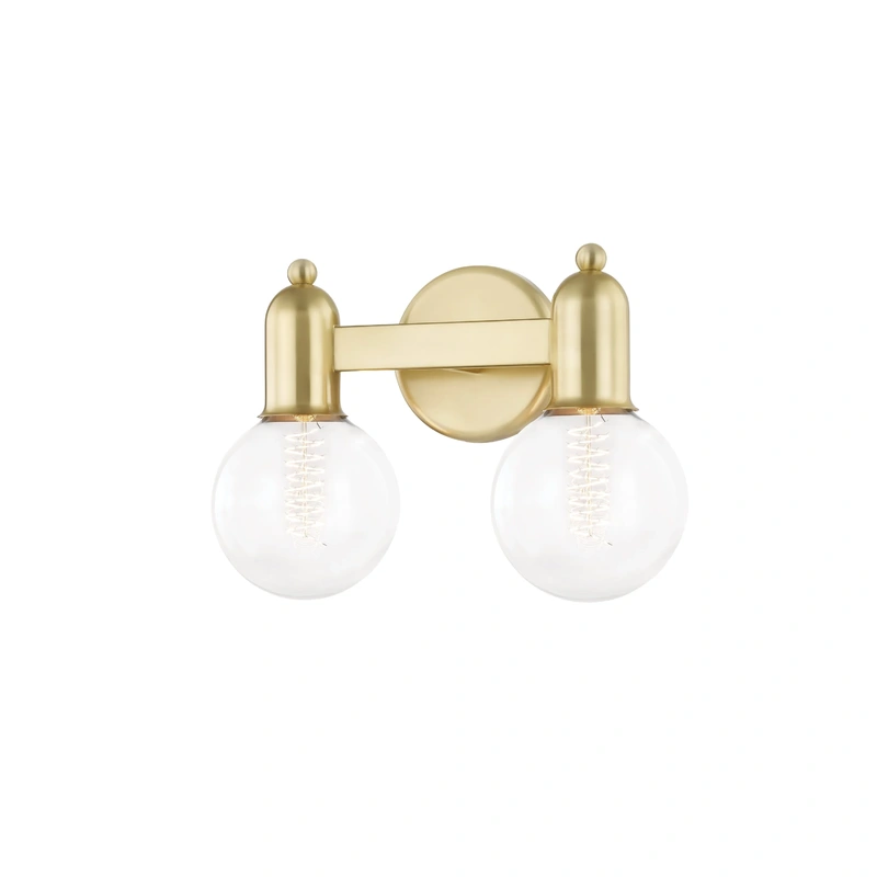 Bryce 2 Light Bath Bracket // Aged Brass