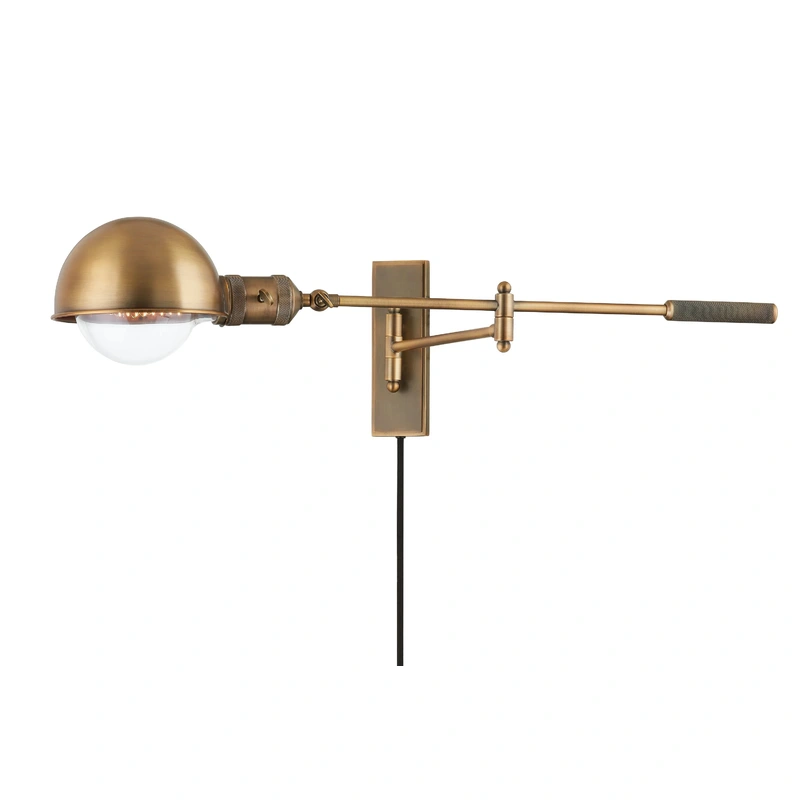 Cannon 1 Light Portable Wall Sconce // Patina Brass