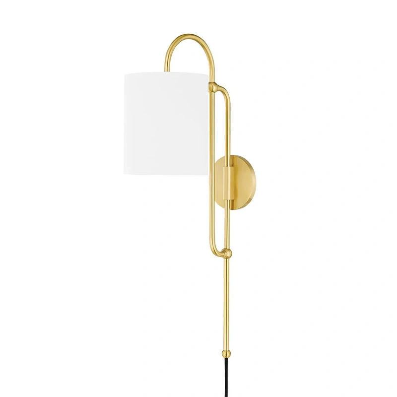 Caroline 1 Light Portable Wall Sconce // Aged Brass