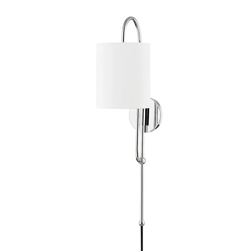 Caroline 1 Light Portable Wall Sconce // Polished Nickel