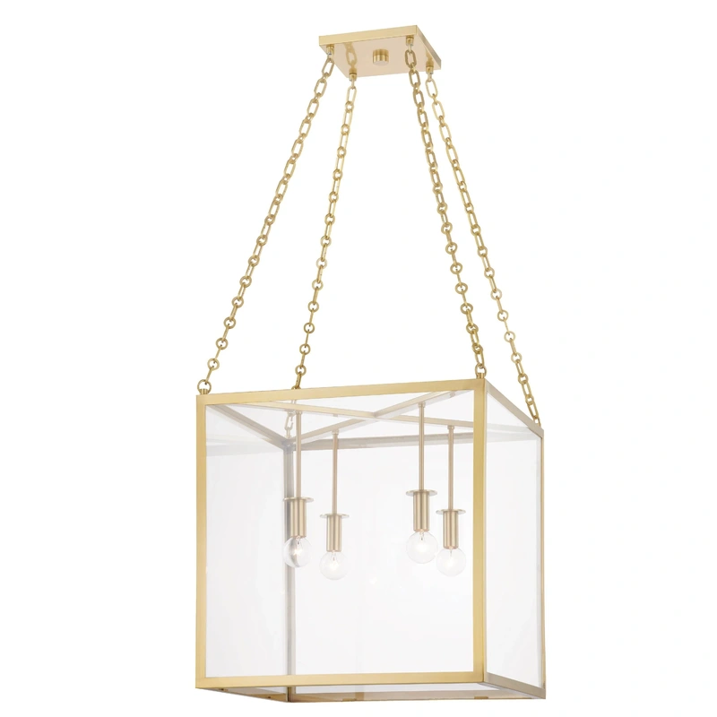 Catskill 4 Light Medium Pendant // Aged Brass