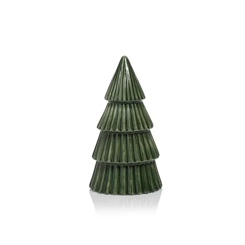 Ceramic Holiday Tree // Glazed Winter Green