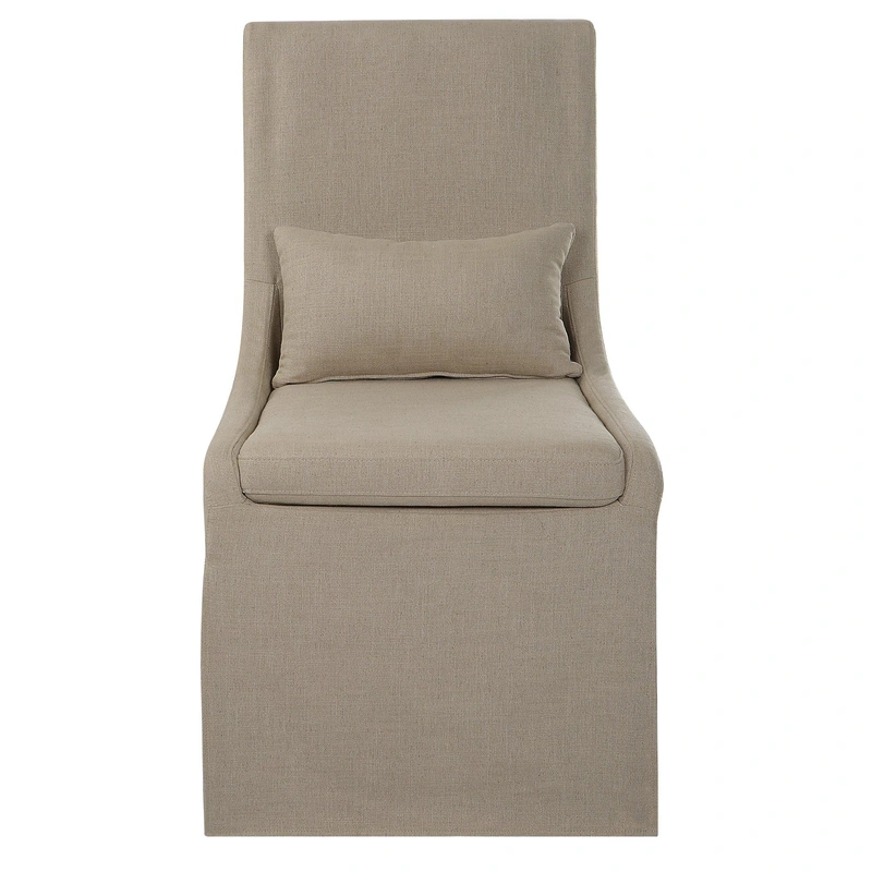 Coley Tan Armless Chair